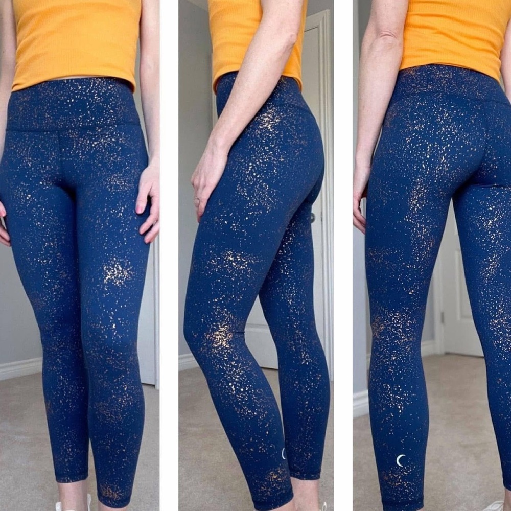 Zyia Navy Stay Gold 7/8 light n tight Leggings